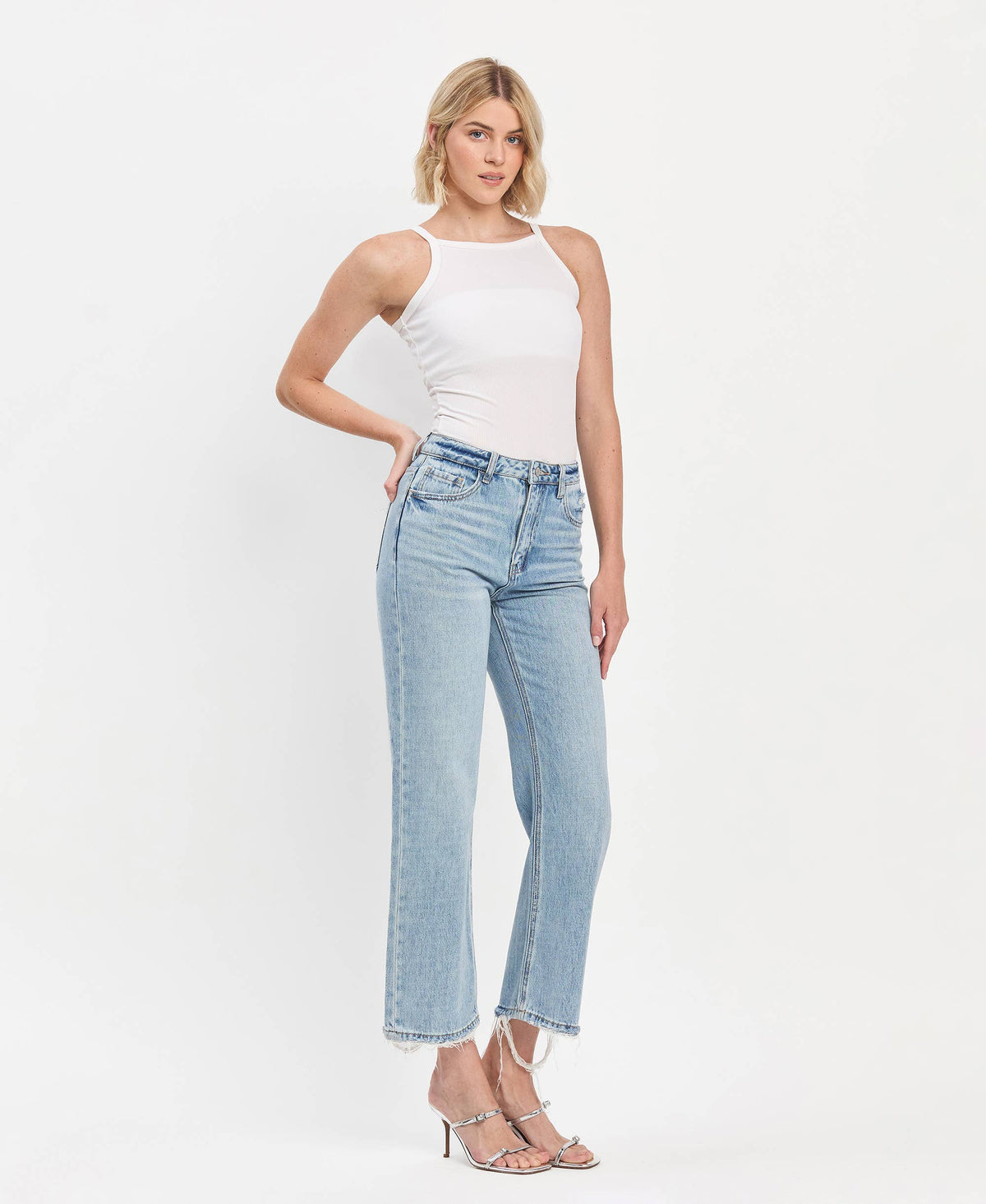 Lina 90's High Rise Ankle Slim Jean