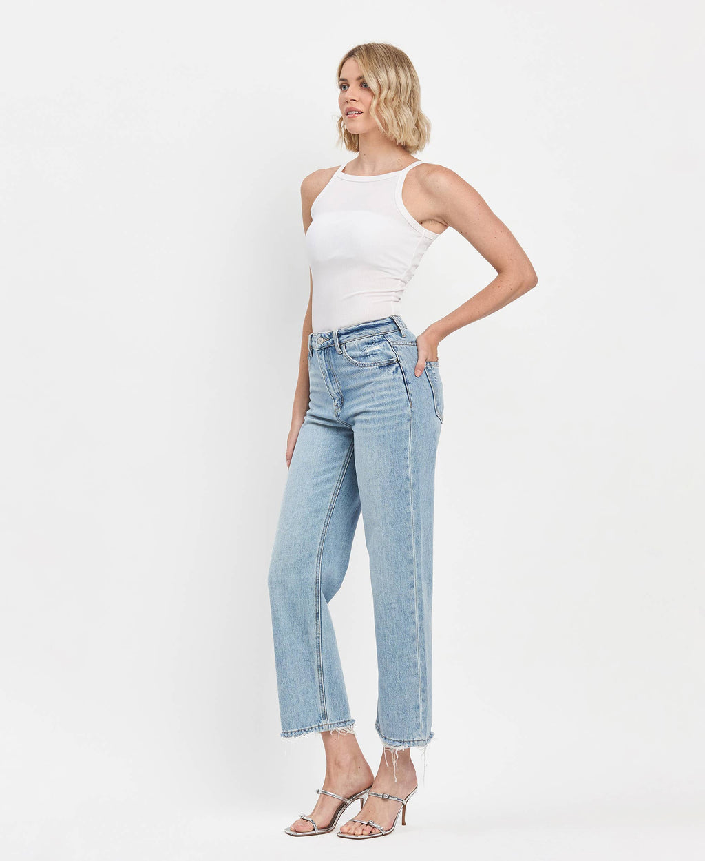Lina 90's High Rise Ankle Slim Jean