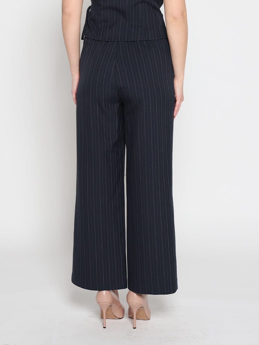 Gracia Fashion Women's Elastic back straight fit casual pants
