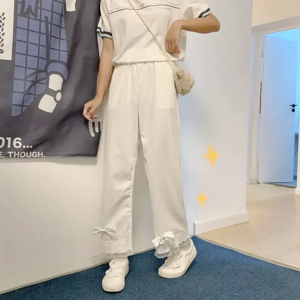 Kawaii High Waist Corduroy Lolita Pants