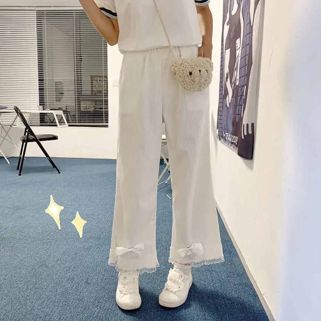 Kawaii High Waist Corduroy Lolita Pants