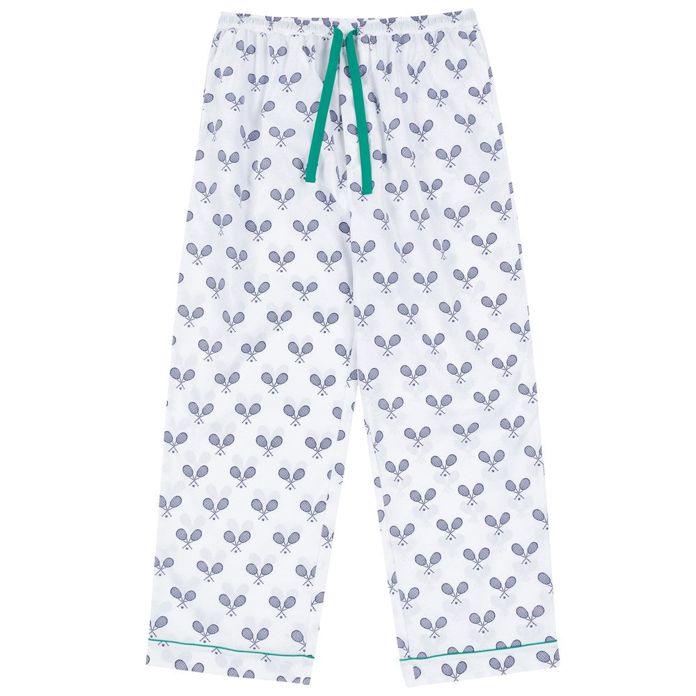 Men's Tennis Navy PJ Pants - Organic Cotton Poplin