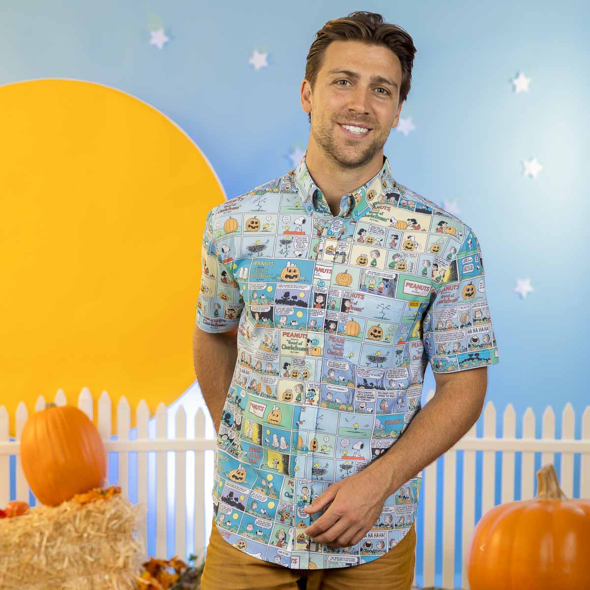 Peanuts "Spooky Strips" – KUNUFLEX Short Sleeve Shirt